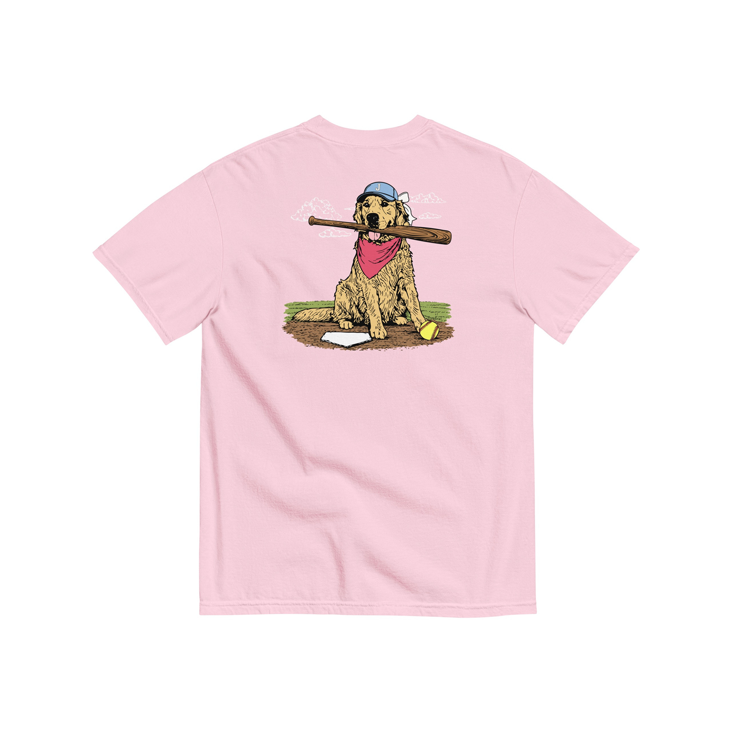 Softball Pup Pocket Tee