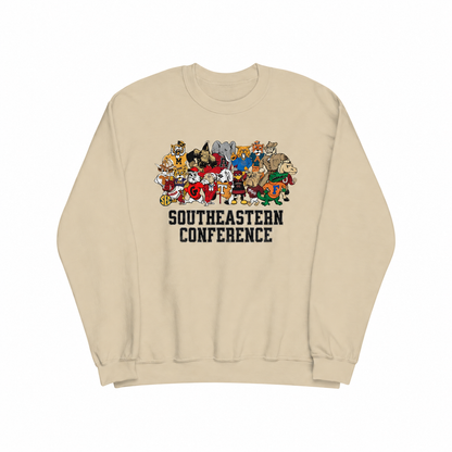 Southeastern Conference Mascot Crewneck Sweatshirt in Sand