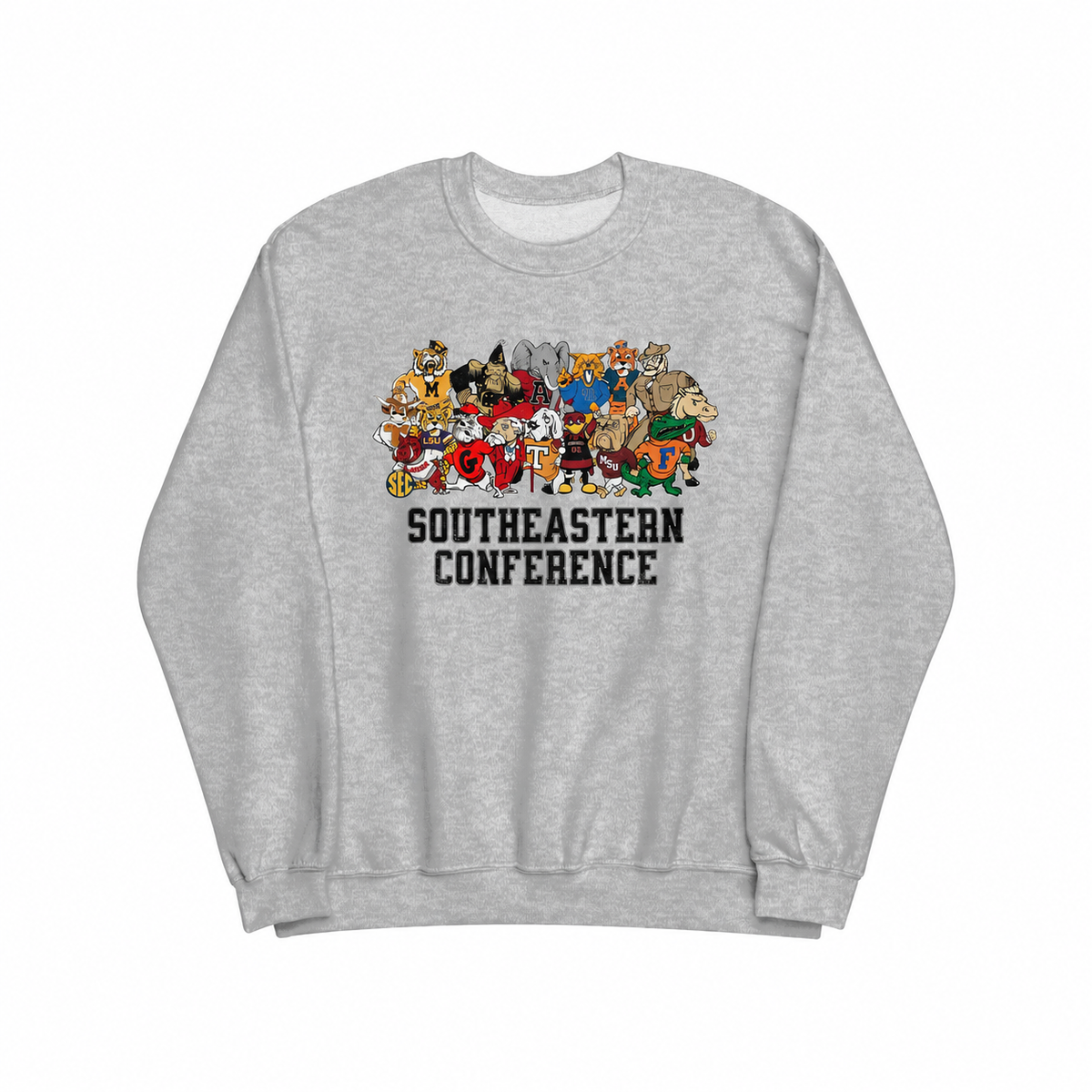 Southeastern Conference Mascot Crewneck Sweatshirt in Sport Grey