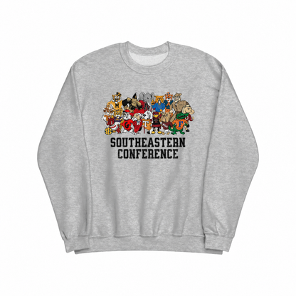 Southeastern Conference Mascot Crewneck Sweatshirt in Sport Grey