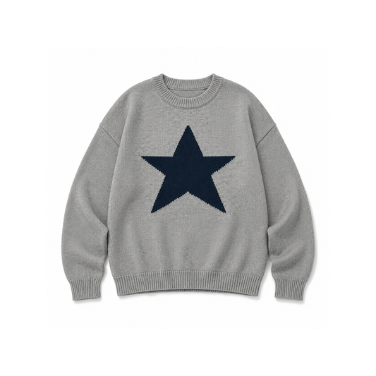 Star Dropped Shoulder Sweater