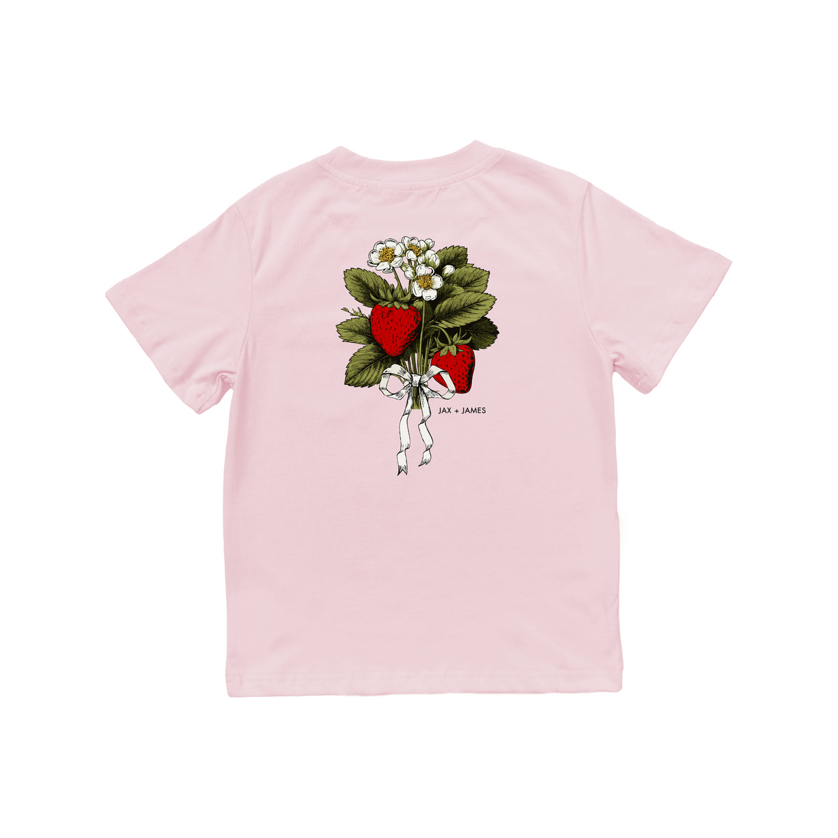 Jax and James Strawberry Blooms Pocket Tee Southern Lifestyle Apparel