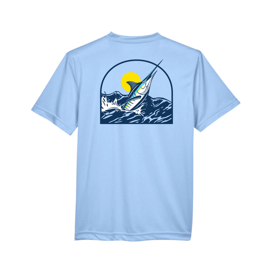Sunset Swordfish Performance Tee