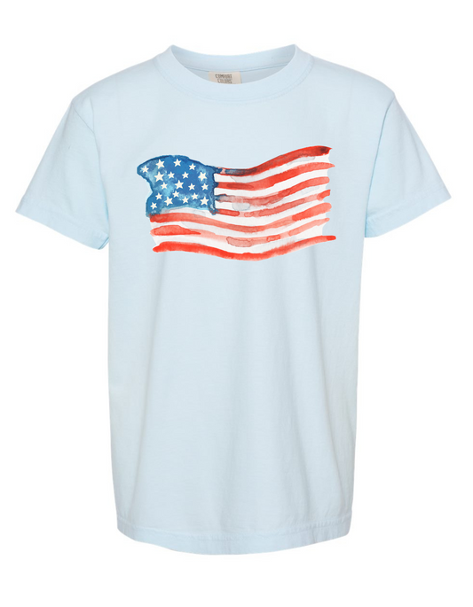 Watercolor Flag Comfort Color Tee