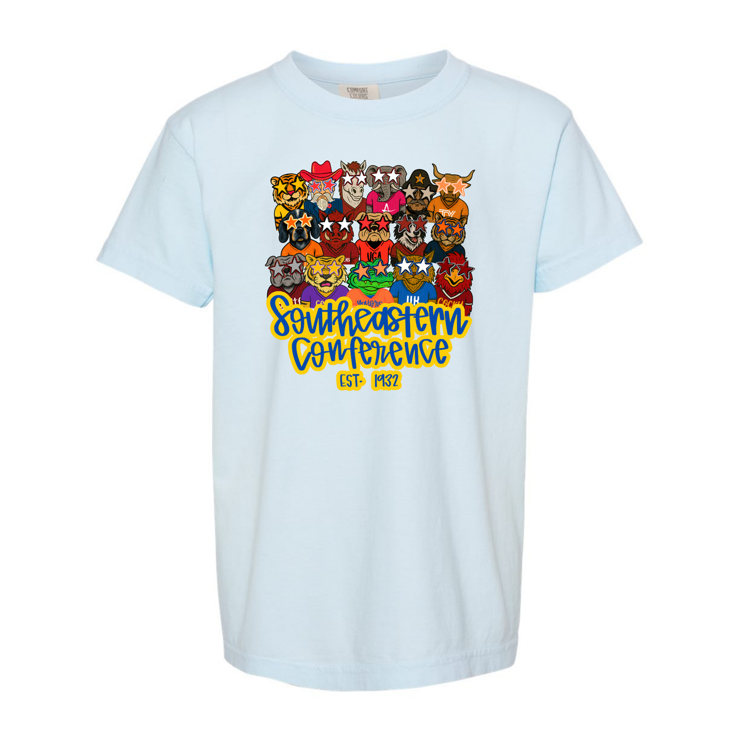Trendy SEC Mascots Color Tee