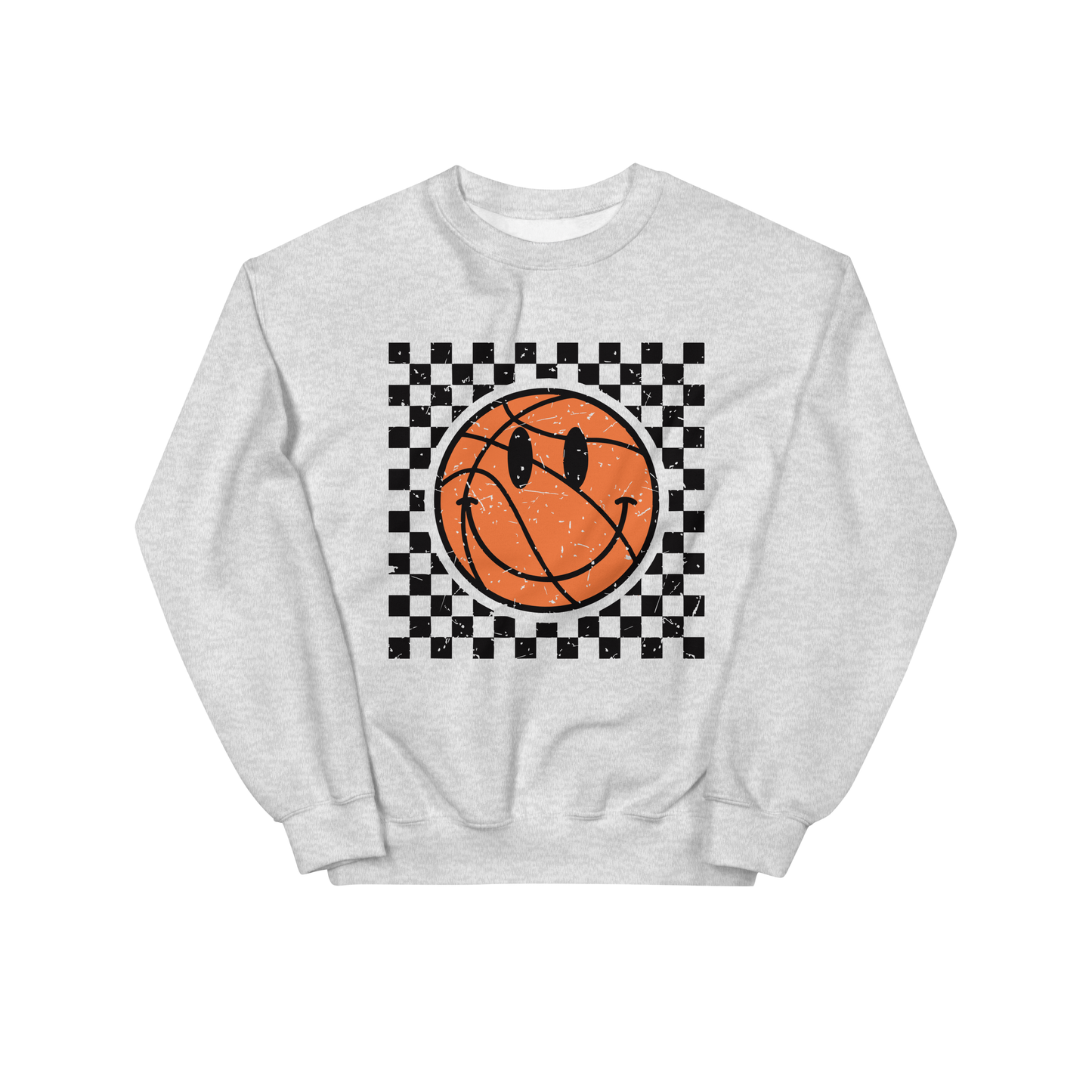 Retro Checkered Basketball Sweatshirt