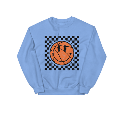 Retro Checkered Basketball Sweatshirt