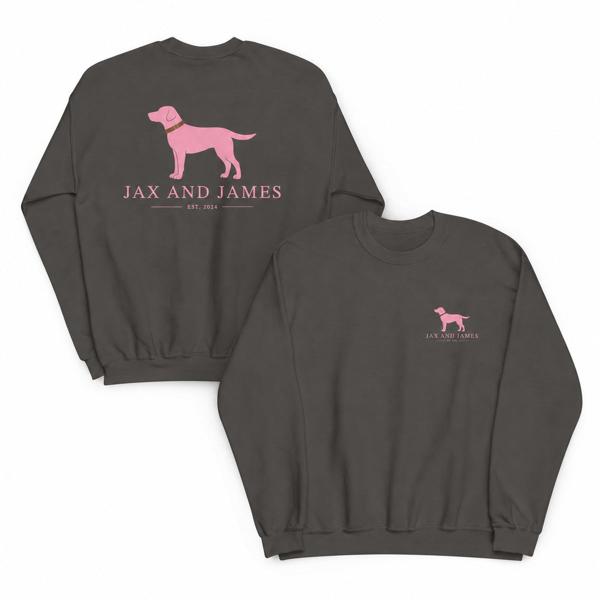 Signature Sadie Sweatshirt in Charcoal, front and back