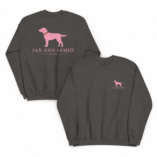 Signature Sadie Sweatshirt in Charcoal, front and back