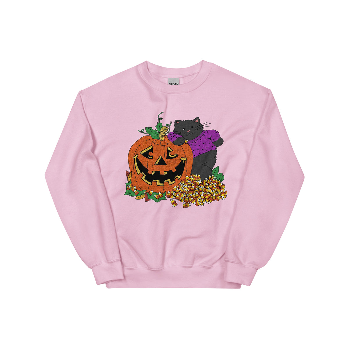 Black Cat & Jack-o’-Lantern Crewneck