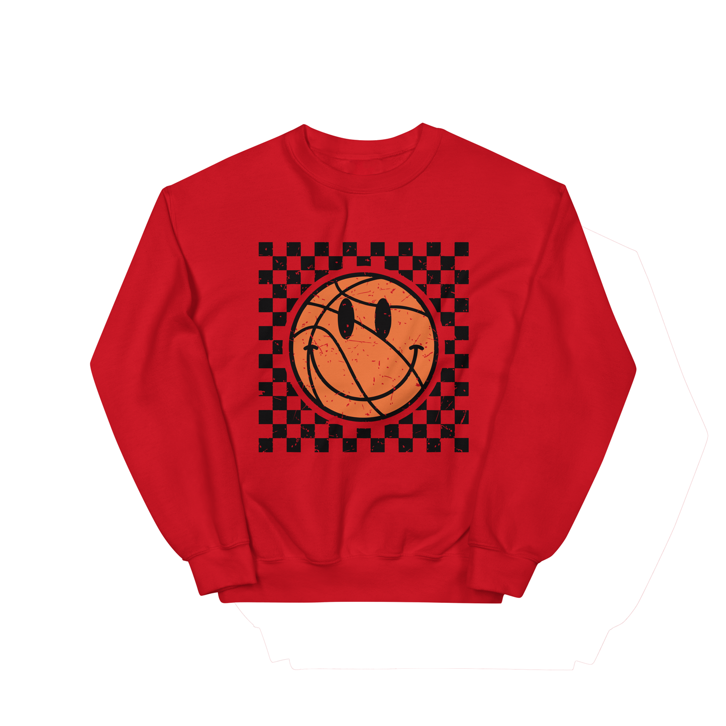Retro Checkered Basketball Sweatshirt