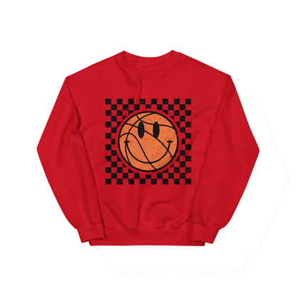 Retro Checkered Basketball Sweatshirt