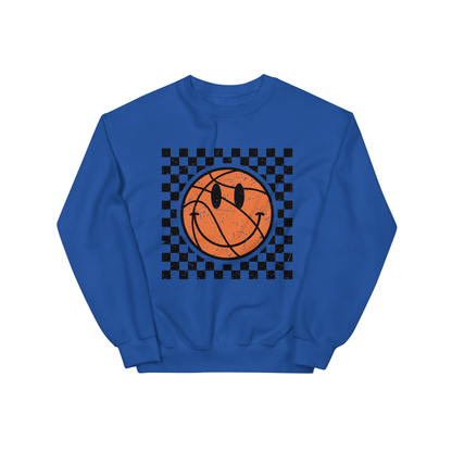 Retro Checkered Basketball Sweatshirt