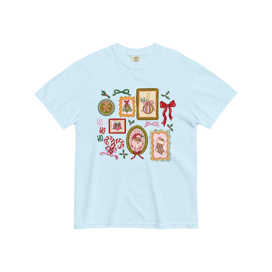 Brown Santa Stamp Collage Tee