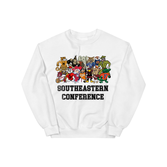 Original Vintage SEC College Mascots Graphic Sweatshirt